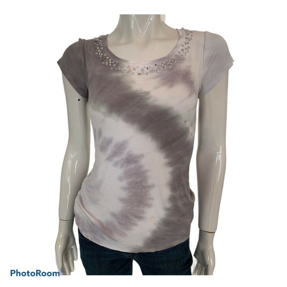 INC Womens Top Small STRETCH Grey shirt